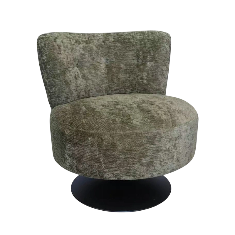 벨벳 덮개를 씌운 360° 회전 악센트 의자